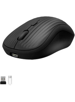 Mouse Wireless LED Ricaricabile - Bluetooth E 2.4GHz, Silenzioso, 3 DPI, Per PC/Laptop - 3