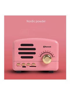 اشتري Vintage Radio Retro Wireless Bluetooth Speaker Pink في الامارات