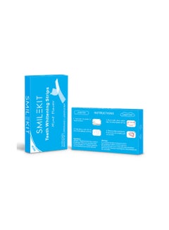 Buy Gel Teeth Cleaning Strips Oral Hygiene Care Double Elastic Teeth Bleaching Teeth Whitening Strips in Saudi Arabia