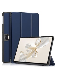 Buy Case For Huawei Honor Pad 9 12.1-Inch Tablet Protective Cover Slim Smart Tri-Fold Stand Cover - Dark Blue in UAE