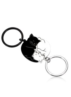 Buy Cute Cat Couple Keychain Set - Valentine's Day Gift for Him, Her, Girlfriend, Boyfriend, Best Friend, Husband, Wife, Fiancée. Matching Cat Lover's Keychains for Birthday, Anniversary, New Year in Saudi Arabia