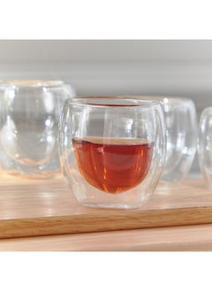 Buy Sip Savor 4-Piece Double Wall Cup Set 80 ml in UAE