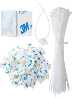 Buy Cable Tie Mount,Strong Tie Adhesive Mount,with Mounts Screw Hole Anchor Wire Tie Base,for Adhesive Wire Cable Clips Management Anchors Organizer Holders-600 PCS (white） in Saudi Arabia