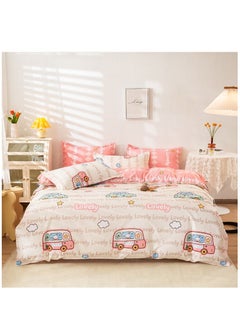 Buy Duvet Cover Set of 4 Bedding Set,4-Piece Cartoon Text in Saudi Arabia