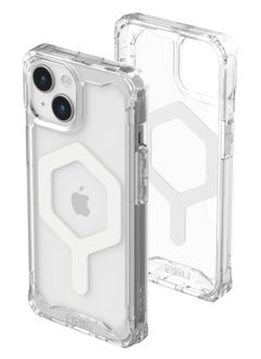 اشتري جراب مدرع حضري UAG متوافق مع جراب iPhone 14 6.1 بوصة مثلج/أبيض مغناطيس مدمج متوافق مع شحن magafe وعرة مضادة للاصفرار غطاء واقي شفاف مقاوم للانقطاع في الامارات