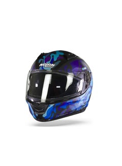 Buy Nolan N60-6 Foxtrot 35 Full Face Motorcycle Helmet Black/Blue/Purple Medium in UAE
