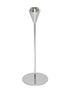 اشتري Lume Taper Pillar Candle Holder Silver 8x23cm في الامارات