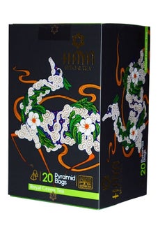 Buy Haya Royal Green Tea With Saffron 20 Pyramid Tea Bags-Individually Wrapped Sachet in UAE