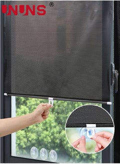 Buy Window Sun Shade,Retractable Balcony Blackout Curtain,Home Use Window Sun Block Bathroom Heat Insulation Blackout Roller Blinds in Saudi Arabia