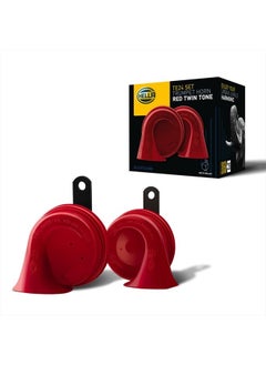 Buy 007424801 Twin Trumpet High/Low Tone 12V Horn Kit with Bracket, Red in UAE