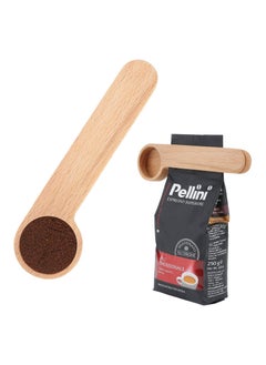 Buy 2 PCS Wooden Coffee Scoop and Bag Clip Espresso Coffee Bags Sealer Suitable for Ground Beans Coffee Beans and Loose Tea Measuring Tea Coffee Bean Spoon Clip Gift for Coffee Lovers in UAE