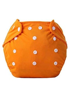 Buy Adjustable Cotton Pocket Diapers Reusable Washable for Babies, Infants and Toddlers 0-3 Years (orange) in Egypt