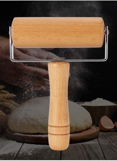 Buy Wooden Pizza Rolling Pin Brown 12Cm in Saudi Arabia