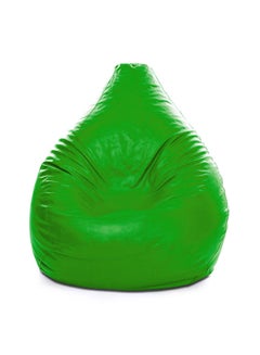 Buy 3XL Faux Leather Multi-Purpose Bean Bag With Polystyrene Filling Green in UAE
