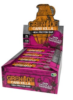 Buy Grenade Dark Chocolate Raspberry 12 X 60g in UAE