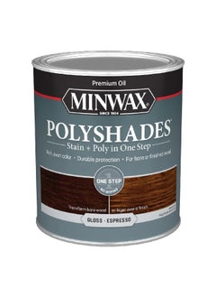 Buy Polyshades One Step Wood Stain and Polyurethane Finish Gloss Espresso 1qt 614970444 in Saudi Arabia