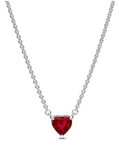 Buy Pandora Jewelry Women's Sparkling Cubic Zirconia Heart shaped Pendant with Collar Chain Necklace 392542C01-45 in UAE