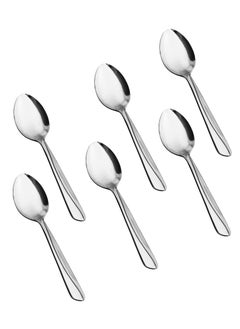 Buy Japanese stainless steel dinner spoon set 6 pieces in Saudi Arabia