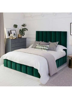 Buy Button tufted bed, Green - 160cm in Egypt