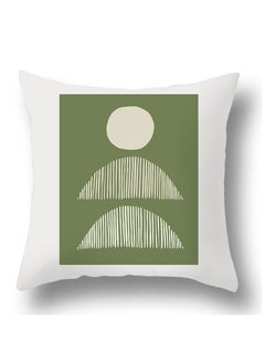 Buy Green abstract geometric print pillowcase pillow cover 45*45cm in UAE