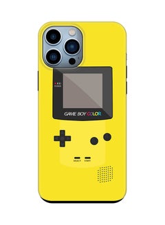 Buy Tough Pro Case for iPhone 15 Pro Max Dual Layer Hybrid PC TPU Customized Mobile Cover Matte Finish Phone Case - Gameboy Color  - Yellow in UAE