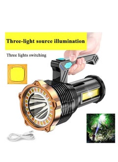Buy LED Flashlight Super Bright Torch Lamp USB Rechargeable in Saudi Arabia