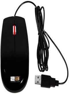 اشتري 2B (MO16R) Optical wired mouse, Piano finishing - Black/Red في مصر