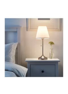 Buy Table Lamp Shade Silver/White in Saudi Arabia