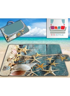 اشتري Waterproof beach rug that can be folded into a small and lightweight bag, 100 x 145 cm في مصر