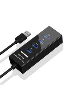 اشتري 4 منفذ USB 3.0 محور 480MGbps محول كابل محول أسود في السعودية