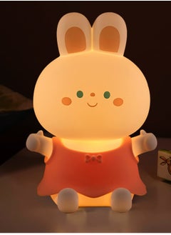 Buy Night Light for Kids Kawaii Red Silicone Nursery Bunny Lamp Safe and Soft Touch Night Light for Bedroom 7 Color Mode and Timer Function USB Rechargeable Great Gift for Girls and New Mothers in UAE