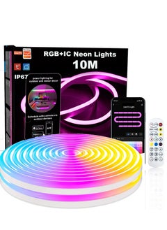 Buy RGBIC Neon Rope Light 10M, Tuya Wifi Strip Lights,IP67 Waterproof, Music Sync, DIY Design, Works with Alexa, Google Assistant,Alexa Light Strip for Bedroom Wall Decoration in UAE