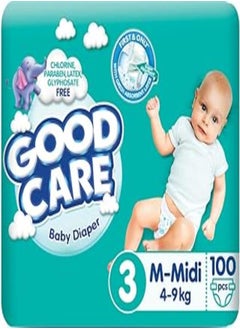 Buy Good Care Baby Diapers - Mega Pack - Midi Size 3 - 100 Pieces in Egypt