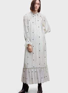 Buy Printed Ruffle Hem Dress in UAE
