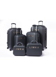 Buy LIMRA Hardside 6 Piece Luggage Trolley Set DARK GREY in Saudi Arabia