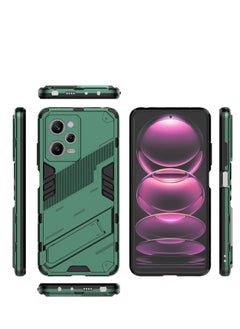 اشتري Punk Armor 2 in 1 PC Tpu Shockproof Phone Case with Invisible Holder For Xiaomi Redmi note 12 pro 5G/poco x5 pro 5g(green) في مصر