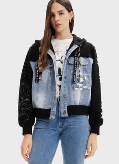 Buy Hooded Denim Jacket in UAE