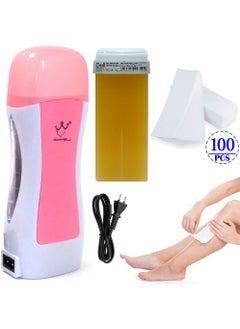 Buy Wax Heater + Wax Cartridge + Depilatory Paper Epilator Set in UAE