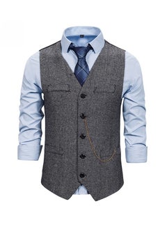 Buy New Fashionable Herringbone Patterned Suit Vest in Saudi Arabia