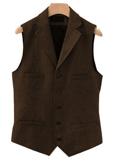 اشتري New Fashionable Herringbone Patterned Suit Vest في الامارات