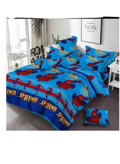 Buy New Cartoon characters Single Size Comforter Bedding Set, Anime Cartoon Bed kids Fixed Duvet set 4pcs in UAE