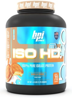 Buy ISO HD Whey Protein Isolates Muscle Growth Vanilla Cookie Flavour 4.8 lb in UAE