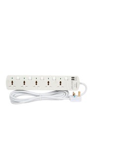 اشتري Terminator 13A Switched Universal Power Extension Socket With 2 Usb TPB 5AU في الامارات