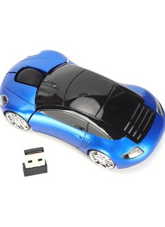 Buy 2.4GHz Wireless Car Mouse, 3D Sport Car Shape Ergonomic Optical Mice with USB Receiver, 1600 DPI Computer Mouse with LED Light for PC Laptop Computer Kids Girls Small Hands (Blue) in UAE