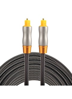 Buy 3m OD6.0mm Gold Plated Metal Head Woven Line Toslink Male to Male Digital Optical Audio Cable in UAE