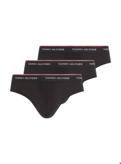 Buy Men's 3-Pack Cotton Briefs Underwear Bottoms, Black in UAE