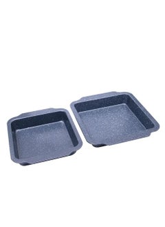 Buy Two square granite cake molds of different sizes 30 * 26.8 & 26.7 * 23.3 cm in Saudi Arabia