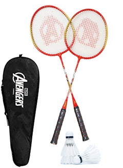 اشتري High Quality Badminton Racket Set of 2 Pcs and 3 Shuttle with Bag High Speed Turbo Frame Light Weight Best Choice for Professional and Beginners Comfortable Grip Standard Weight and Swing في السعودية