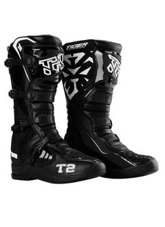 Buy Pair of Off-road Motorcycle Riding Boots Protective Boots Motocross Riding Equipment Black in UAE