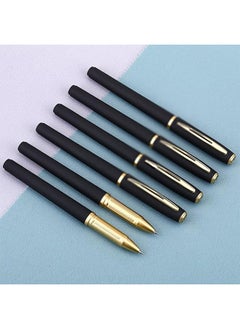 Buy 6-Piece Liquid Ink Pen Set Office Signature Pen 0.5mm Nib Large Capacity Neutral Suitable for Office Students Exams Black in Saudi Arabia